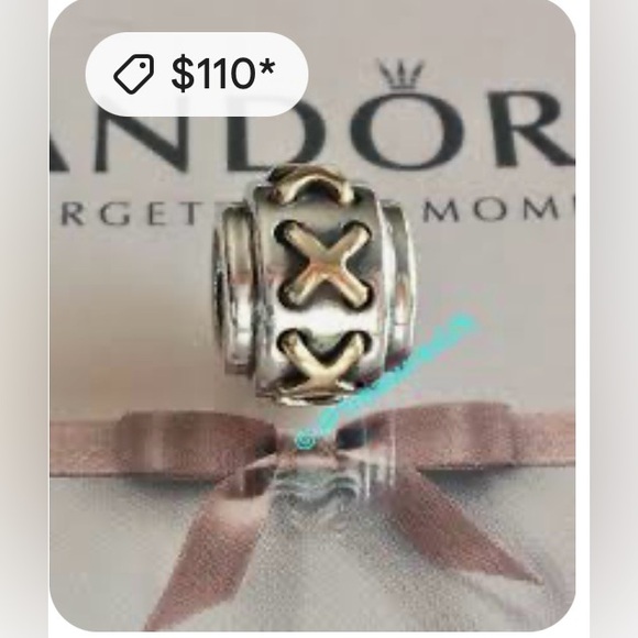 Pandora 14k Gold Sterling Bracelet & 20pc 14k Gold Sterling Pandora Charms Lot - Picture 12 of 16